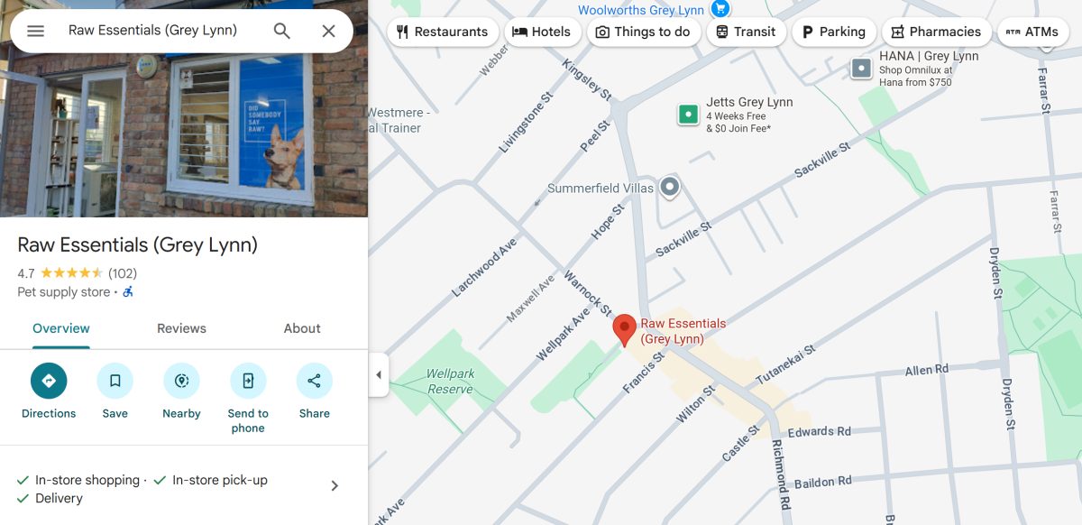 Grey Lynn Google Maps Screenshot