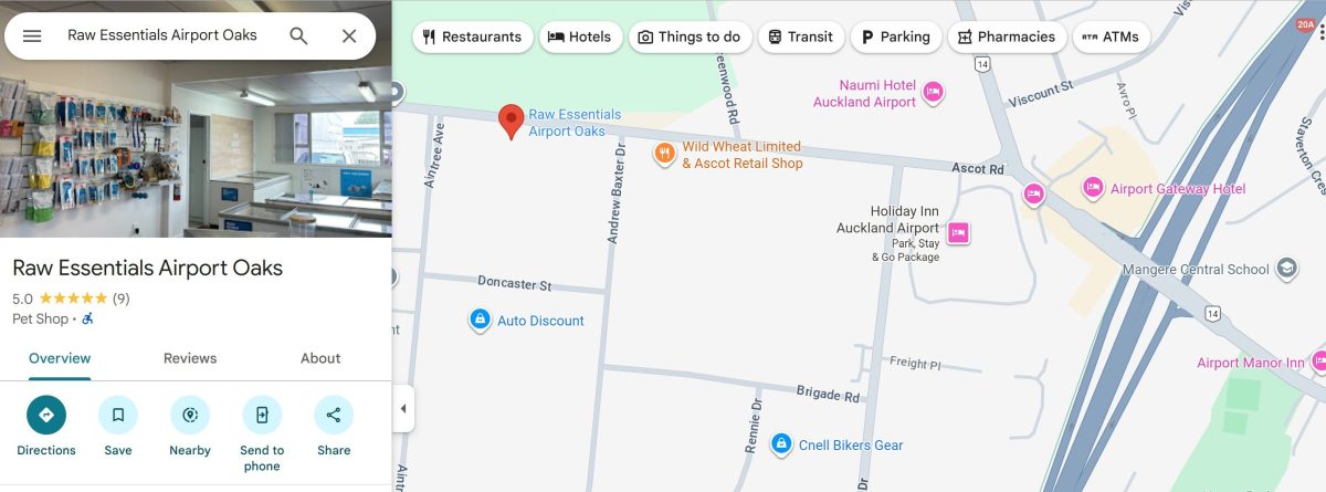 Raw Essentials Airport Oaks Google Screenshot