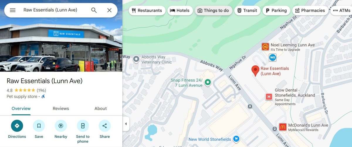Raw Essentials Lunn Ave Google Screenshot
