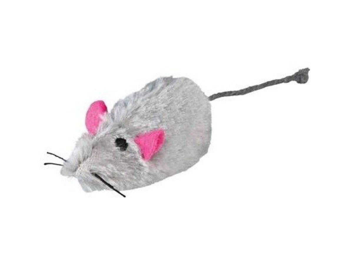 Trixie Longhaired Mice 9cm Grey
