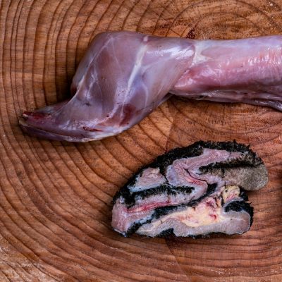 Display Of Rabbit Meat And Rabbit tripe